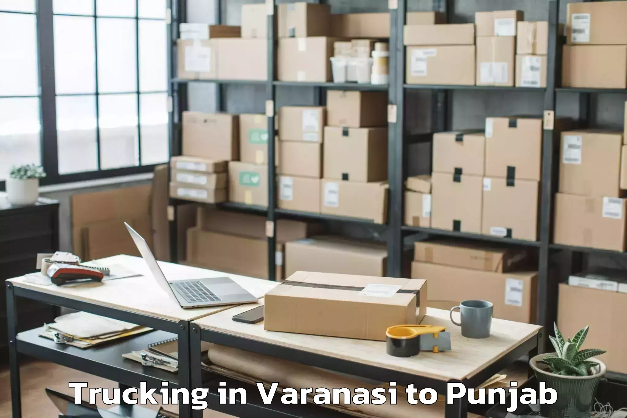 Get Varanasi to Chitkara University Punjab Pun Trucking